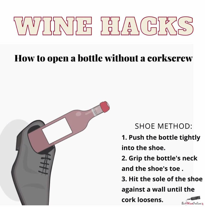 How to open a bottle without a corkscrew